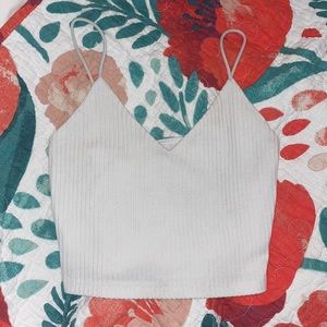 White cropped tank